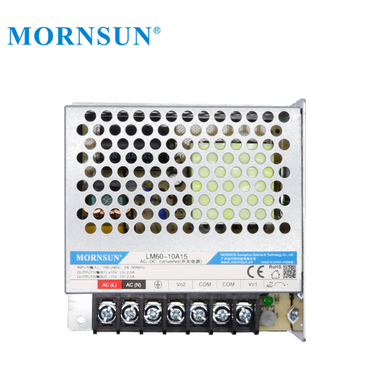 Mornsun LM60-10A15 AC DC Constant Voltage DUAL Output 15V 2A 60W AC/DC Switching Power Supply