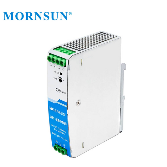 Mornsun LI75-20B24R2S 75W 24V DIN-Rail Switching Power Supply 24V 3A 3.2A Industrial Switching Power Supply AC-DC Power Supply