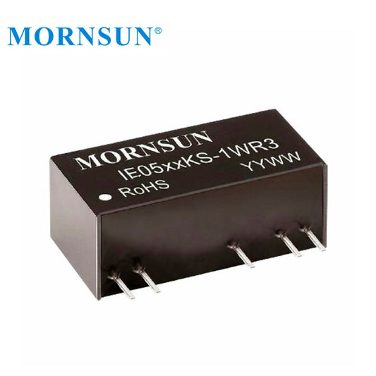 Mornsun IE0515KS-1WR3 Fixed Input 5V SIP DC to DC Converter Step Up DUAL Output 5v To 15V 1W Converter