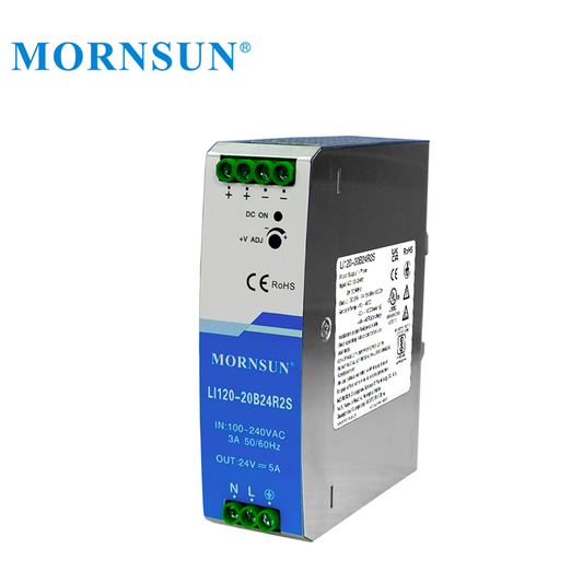 Mornsun 12V 10A AC DC Power Supply LI120-20B12R2S 120W 12V Din Rail  Switch Mode Power Supply