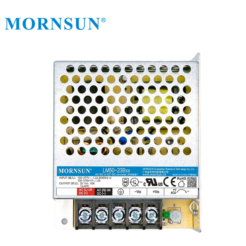 Mornsun PSU LM50-23B24 High Quality Universal 50W 24V AC DC Enclosed Switching Power Supply with 3-year Warranty