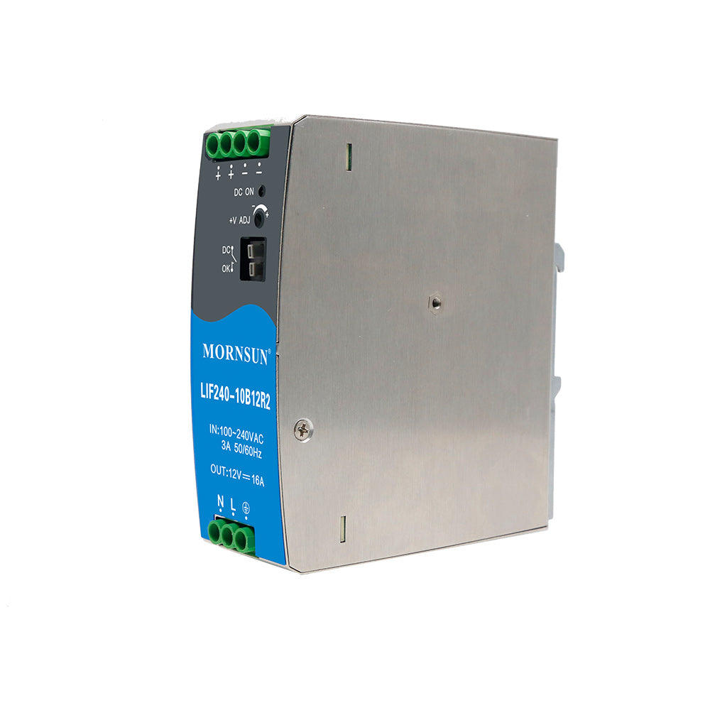 Mornsun LIF240-10B24R2S SMPS 240W 24V 10A AC-DC Single Output with PFC Function Industrial DIN Rail Switching Power Supply