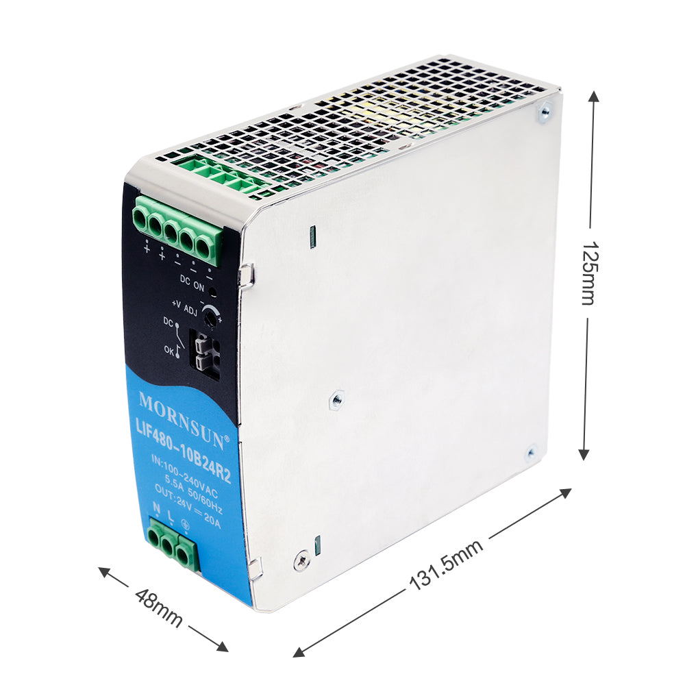 Mornsun LIF480-10B48R2 PFC 48V 480W AC DC Power Supply 480W 48V SMPS Din Rail Power with CE CB
