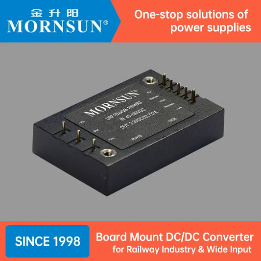 Mornsun URF1D12QB-75WR3 Board Mount DC-DC Converters 75W 12V 110V 43-160VDC - FEISMAN POWER