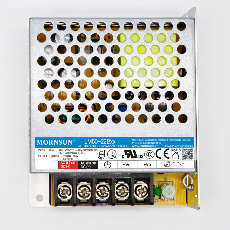 Mornsun 50W 5V AC DC LM50-22B05 Universal 50W 5V Switching Power Supply For Led Driving Mechanical Equipment