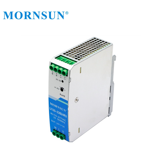 Mornsun LI120-23B24R3 MW 85-305VAC to 24VDC 5A 120W AC DC Din Rail Switching Power Supply