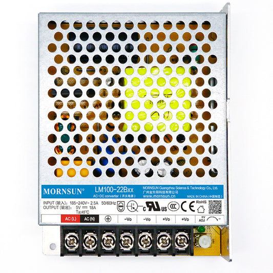 Mornsun Industrial Power Enclosed SMPS LM100-22B24 AC DC Enclosed 24V 100W Switching Power Supply - FEISMAN POWER