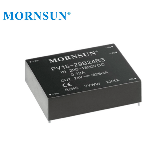Mornsun PV15-29B24R3 Photovoltaic Power DC DC 100-1000V 800V to 24V 15W Output Step down Converter Buck Module