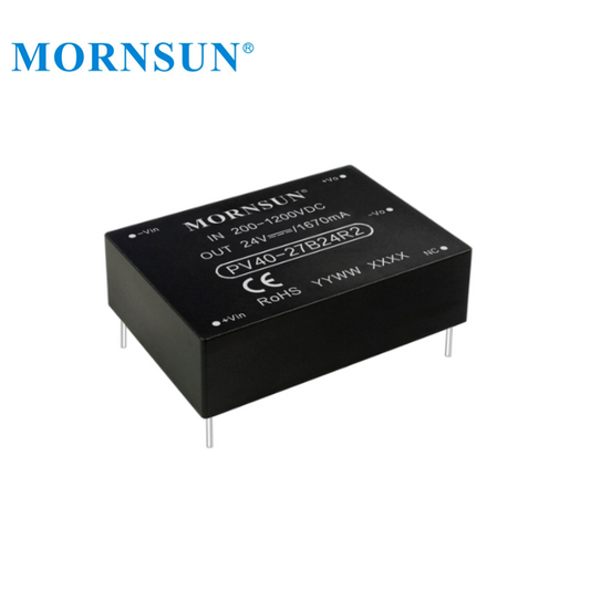 Mornsun 60W DC to DC Converter 200V-1200V 300V 500V 600V 900V to 15V 40W PV40-27B15R2 Photovoltaic Power with 3 Years Warranty