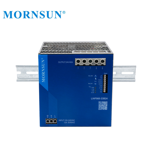 Mornsun Din Rail Power LIHF960-23B24 960W 24V 40A AC-DC Industrial DIN Rail Switching Power Supply with PFC Function
