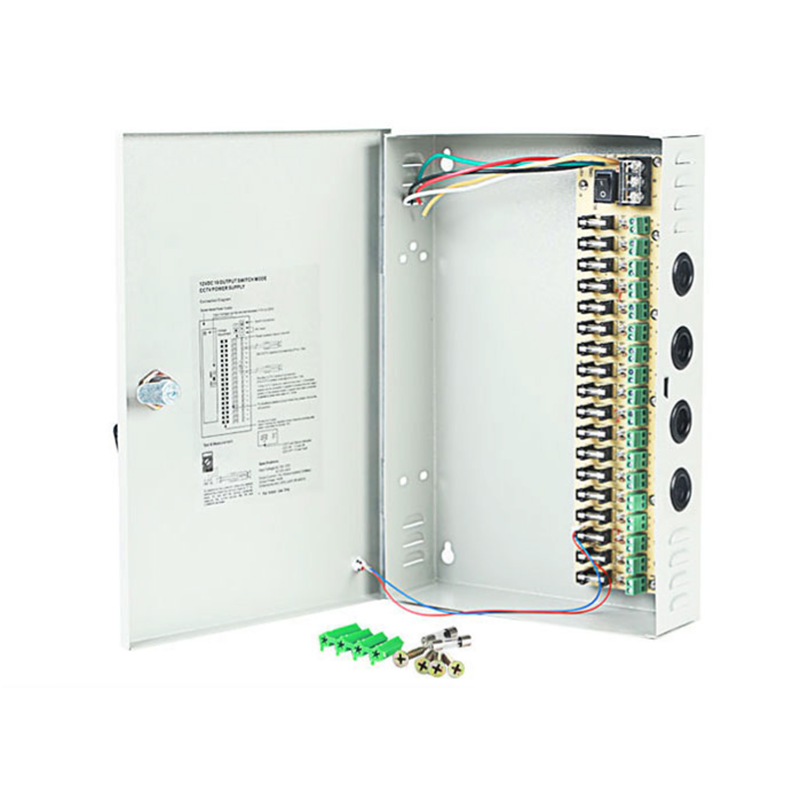 FEISMAN S-480W-24-18CH AC To DC 24V 20A 18 Channels CCTV Camera Power Supply Box Switching Power Supply With Accessories - FEISMAN POWER