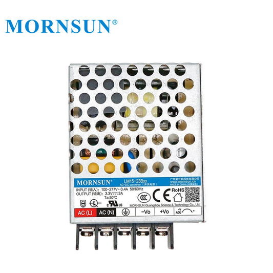 Mornsun LM15-23B12 High Quality Universal 15W 12V AC DC Enclosed Switching Power Supply with 3-year Warranty