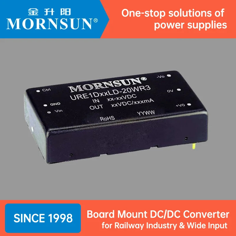 Mornsun URF1D03QB-100WHR3A5 Board Mount DC-DC Converters 100W 3.3V 110(43-160)VDC