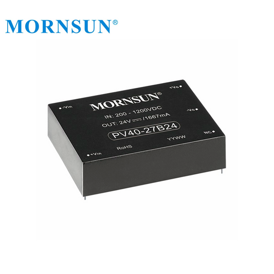 Mornsun PV40-27B24 Photovoltaic Power Ultra-wide Input 200V-1200V 40W DC Convertisseur 1000VDC to 24V 40W DC/DC Converter