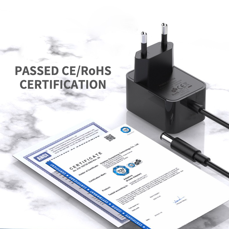 Manufacturer Power Adapter EU US UK JP AU KC Plug European TUV Netzteil GS CE AC DC 12V 1A Power Supply Adapter with 1.5M Cable