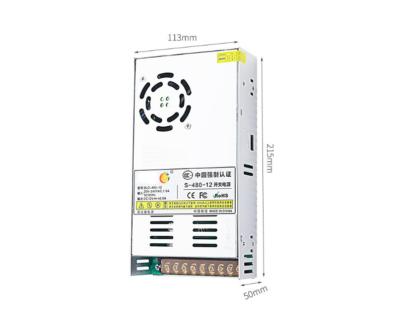 FEISMAN Industrial Power Supply S-480-12 480W 12V SMPS Switching Power Supply 12V 40A for LED Lighting Driver