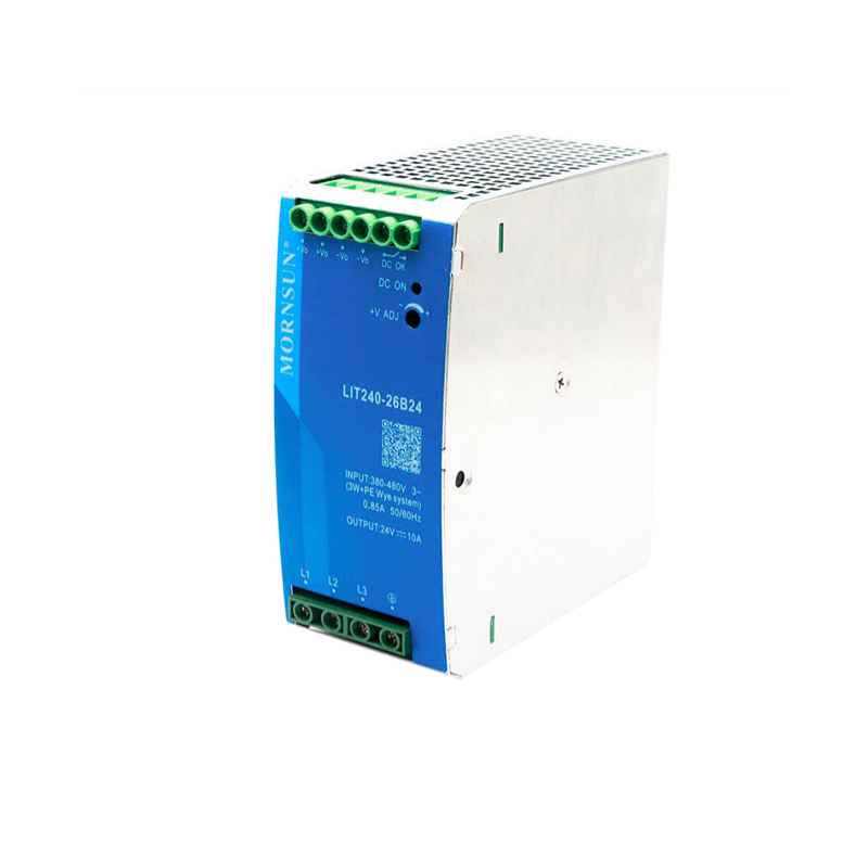 Mornsun PSU China Manufacturer LIT240 Three-phase 320-600VAC 240W 24V 48V AC DC  Din Rail 24V 48V 240W Power Supply AC/DC