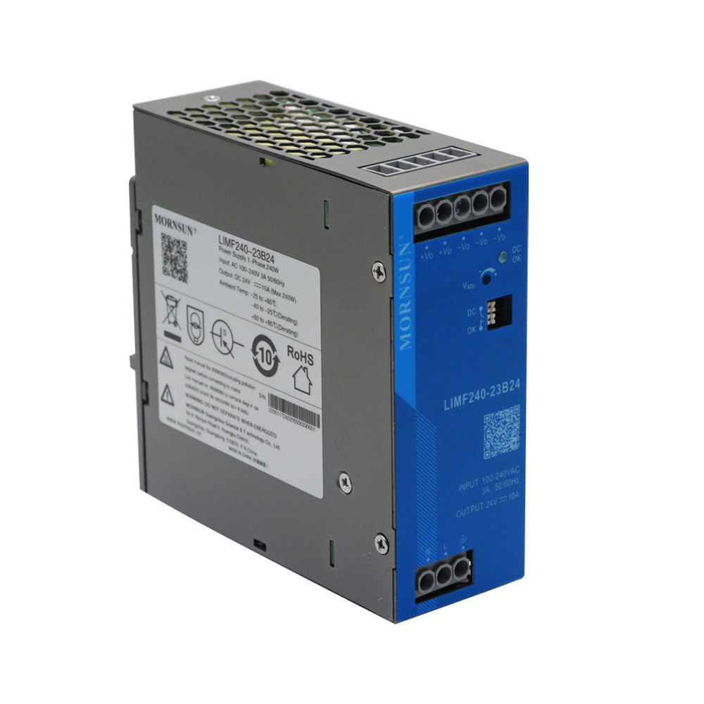 Mornsun LIMF240-23B12 High-end SMPS 240W 12V 16A AC-DC Ultra Wide Input Industrial DIN Rail Switching Power Supply