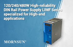 120/240/480W High-reliability DIN Rail Power Supply LIMF series Specialized for High-end applications