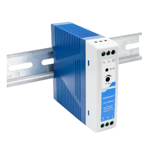 Série MORNSUN LI20-20BxxPU : Alimentation sur rail DIN 20W AC/DC