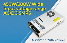 450W/600W Wide input voltage range AC/DC SMPS - LM450/600-20Bxx Series