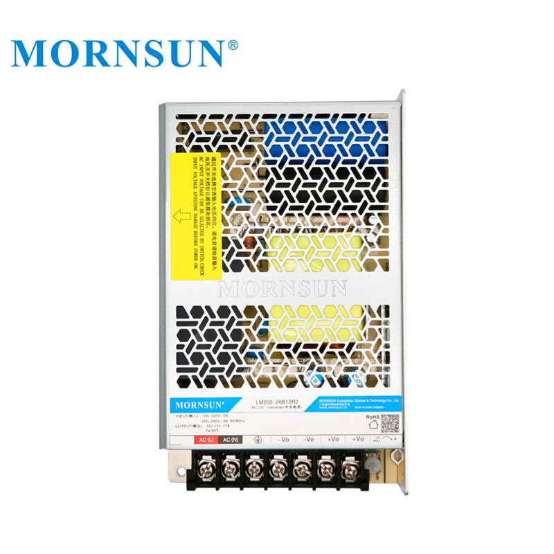 Mornsun China Manufacturer LM200-20B15R2 90-264VAC 200W 15V AC DC  Enclosed 15V 200W Power Supply AC/DC