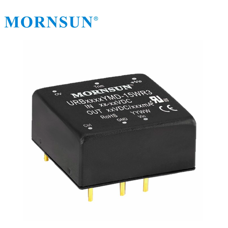Mornsun URB2412YMD-15WR3 Ultra-wide Input DC DC Input 9-36V 15V 24V to 12V Output Step down Converter Buck Module