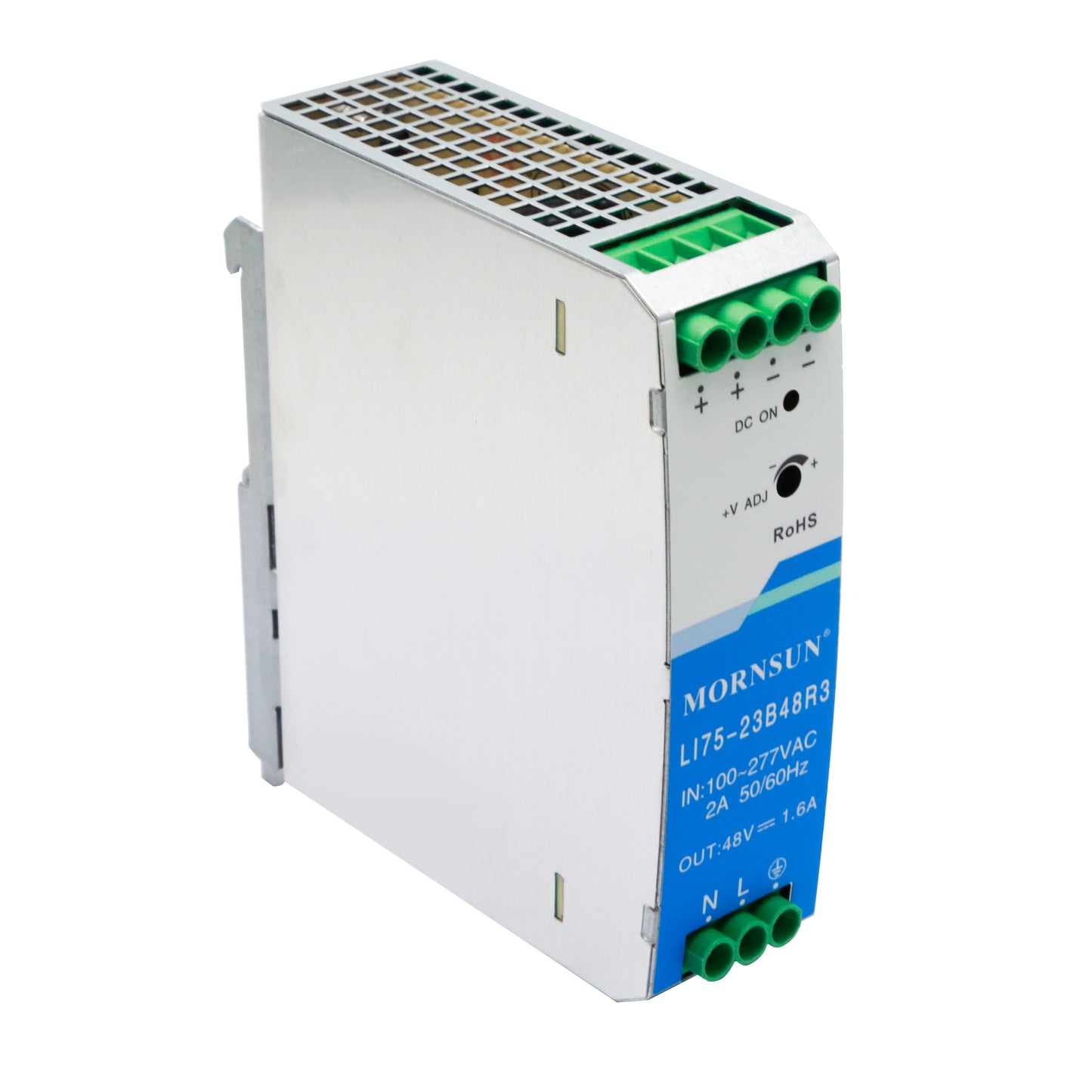 Mornsun Din Rail Power Supply LI75 75W 12V 24V 48V 76W AC-DC Industrial DIN Rail Switching Power Supply