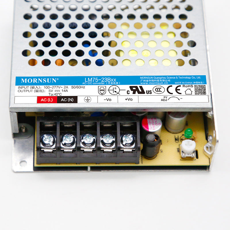 China Factory LMF75-23B24 Mornsun Power Enclosed 85-305VAC AC DC Switching Power Supply 75W 24V