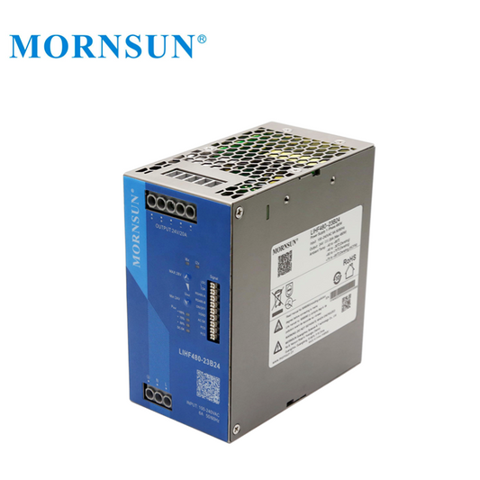 China Mornsun AC DC Power Supply LIHF480-23B24 Metal Explosion-proof 480W 24V 20A Din Rail Power Supply with 3 years warranty