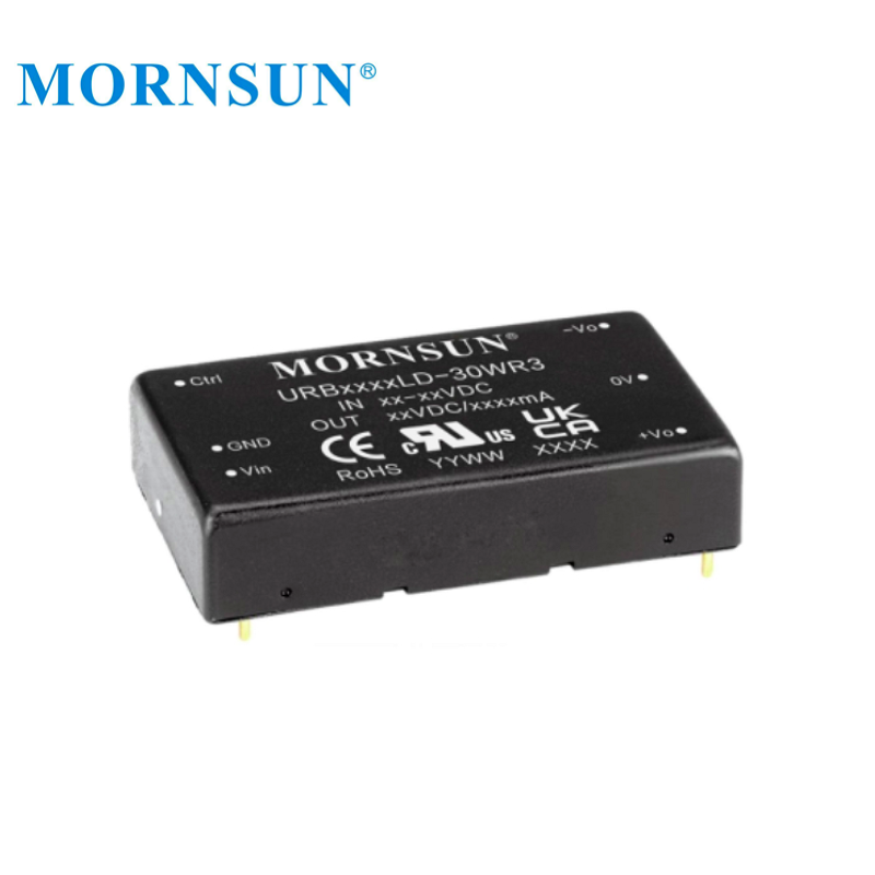 Ultra-wide Input DUAL Output 30W 9V-36V 12V 24V 36V To 3.3V 30W DC Converter URB2403LD-30WR3 Mornsun DC DC Converter