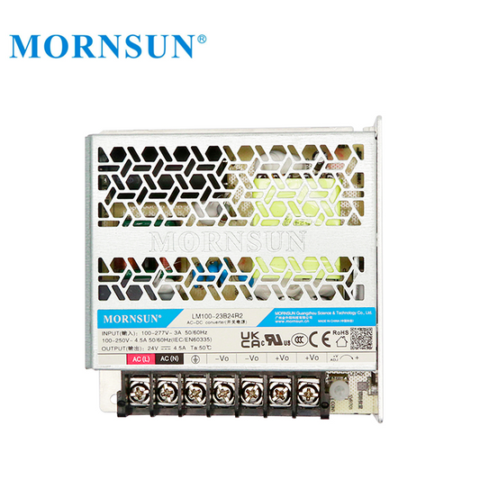 Mornsun AC DC Converter 5V 12V 15V 24V 36V 48V 54V 100W LM100 80-305VAC Enclosed AC DC Switching Power Supply 12V 100W