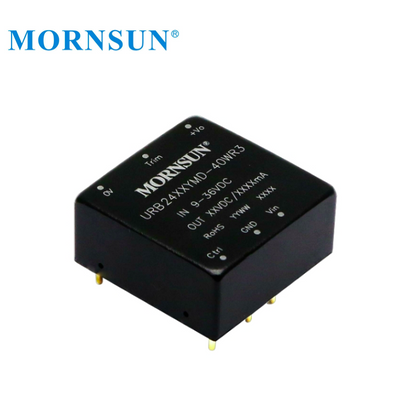 Mornsun URB2424YMD-40WR3 Ultra-wide Input 40W 9~36VDC Input 18V 15V to 24V 40W DC DC Step Up Converter