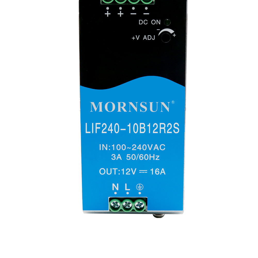 Mornsun LIF240-10B24R2S SMPS 240W 24V 10A AC-DC Single Output with PFC Function Industrial DIN Rail Switching Power Supply