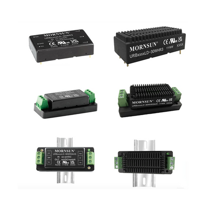 Ultra-wide Input DUAL Output 30W 9V-36V 12V 24V 36V To 3.3V 30W DC Converter URB2403LD-30WR3 Mornsun DC DC Converter