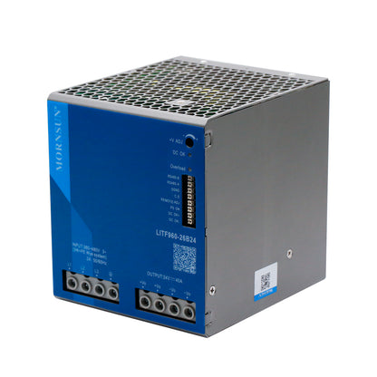 Mornsun Switching Power Supply 24V 960W LITF960-26B24 320-600VAC Three-Phase SMPS Din Rail AC DC Power Supply 24V 960W with PFC