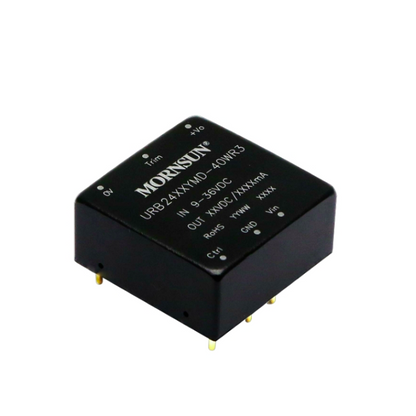 Ultra-wide Input 40W DC-DC Converter 24V 36V 27V 12V 40W URB2412YMD-40WR3 Mornsun 24VDC to 12V 40W DC Converter