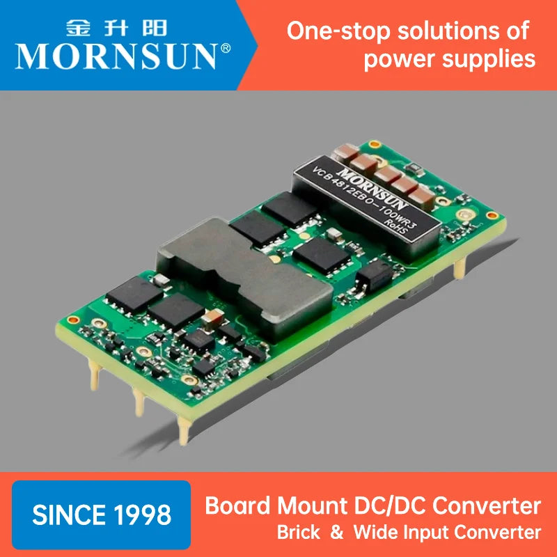 Mornsun PCB Open Frame Power Supply VCB4812SBO-75WFR3 12V 75W 48V 36-75VDC Board Mount DC-DC Converters - FEISMAN POWER
