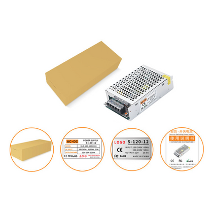 Feisman S-240-24 100-245VAC Enclosed AC to DC Switching Power Supply 24V 240W AC DC Converter