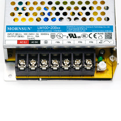 Mornsun Power Supply LM100-20B15 AC/DC Enclosed Switching Power Supply 15V 100W Power Supply