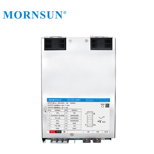 Mornsun SMPS Power Module Enclosed LMF1000-20B24 Single Output 90-264VAC 24V 1000W AC DC Enclosed Power Supply
