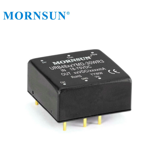 Mornsun URB4824YMD-30WR3 18V-75V Input Step Down Voltage Regulator to 24V 30W DC DC Power Supply Mini Voltage Buck Converter