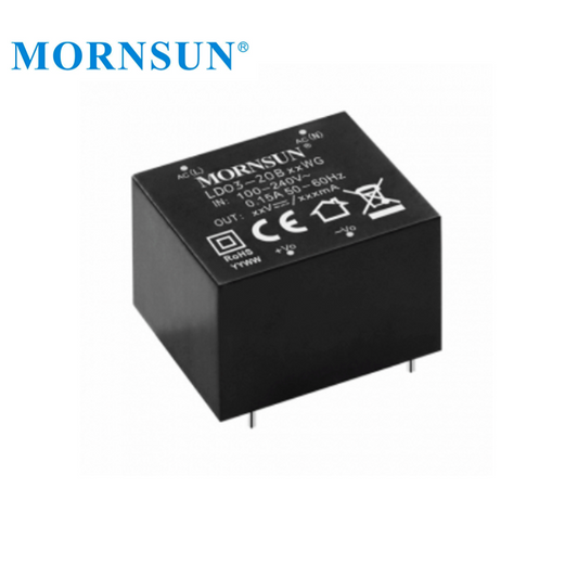 Mornsun LD03-20B24WG Highly Efficient AC to DC PCB Mounted Converter 3W 24V for Industrial Control Electric Power Supply