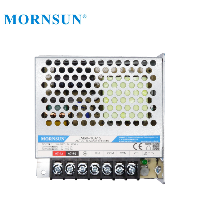 Mornsun Power LM60-10A15 AC DC 15V 60W SMPS DUAL Output 15V 60W Enclosed Switching Power Supply