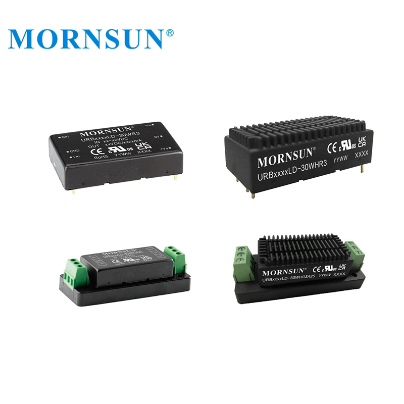 Ultra-wide Input DUAL Output 30W 9V-36V 12V 24V 36V To 3.3V 30W DC Converter URB2403LD-30WR3 Mornsun DC DC Converter