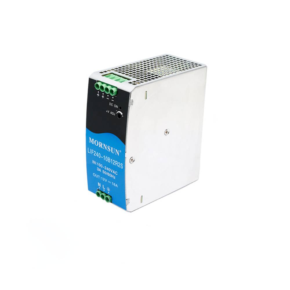 Mornsun LIF240-10B24R2S SMPS 240W 24V 10A AC-DC Single Output with PFC Function Industrial DIN Rail Switching Power Supply