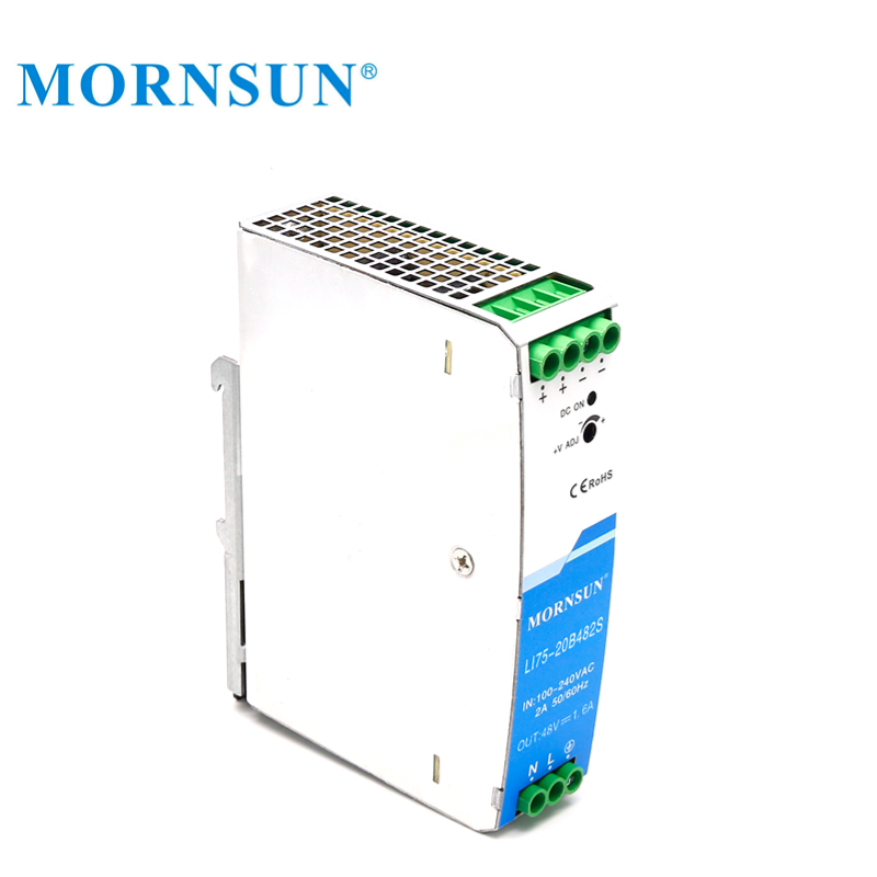 Mornsun Industrial Power Supply LI75-20B12R2S 75W 12V AC DC Adjustable Industrial Din Rail Switching Power Supply