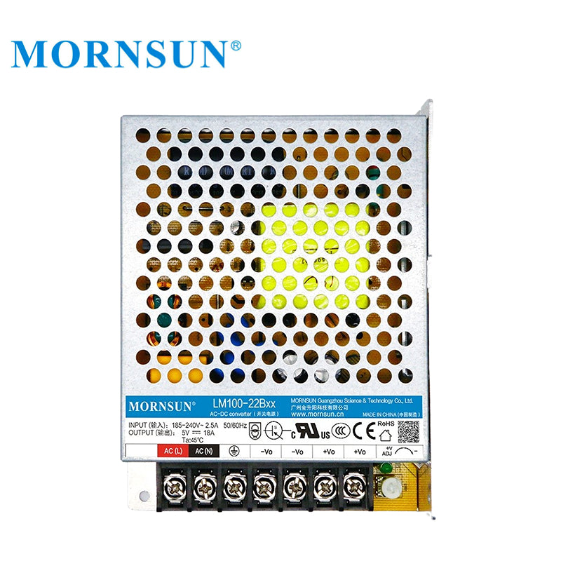 Mornsun AC DC Converter 15V 100W LM100-22B15 165-264VAC Enclosed AC DC Switching Power Supply 15V 100W