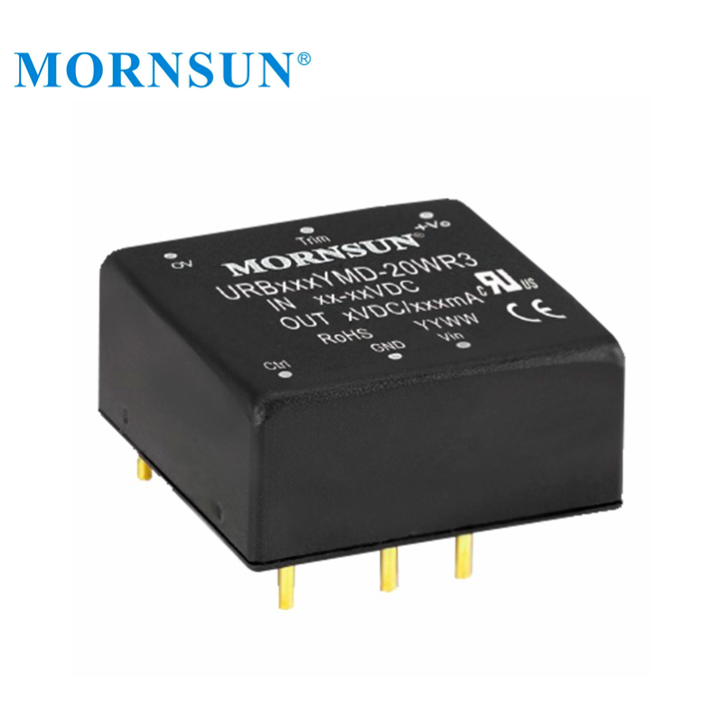 Mornsun URB4824YMD-20WR3 Ultra-wide Input Single Output 18V-75V 18V 27V to 24V 20W Voltage Converter DC DC Converter 5V 20W