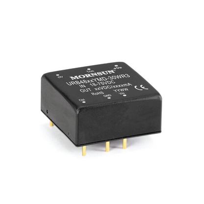 Mornsun URB4824YMD-30WR3 18V-75V Input Step Down Voltage Regulator to 24V 30W DC DC Power Supply Mini Voltage Buck Converter